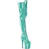 Pleaser - FLAMINGO3020GP Platform Overknee Boots - Turquoise Product image